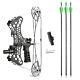 35lbs Right Left Hand Mini Compound Bow Set Archery Fishing Hunting Laser Sight