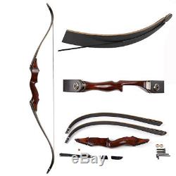 40-60 Lbs Archery Laminated Takedown Recurve Bow Hunting Wood Right Hand Longbow