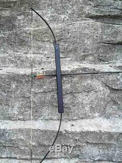 40LBS Black 60 Folding Bow Aluminum Alloy Riser Archery Hunting Target Long Bow