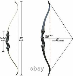 40lb 60inch Archery Takedown Recurve Bow Kit Adult Right Hand Hunting Sport