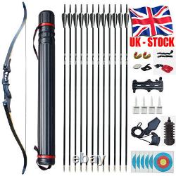 40lb Archery Takedown Recurve Bow & 12 Arrow Hunting Bow SET Training Right Hand