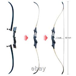 40lb Archery Takedown Recurve Bow & 12 Arrow Hunting Bow SET Training Right Hand