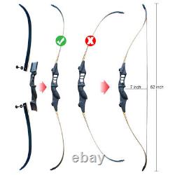 40lb Archery Takedown Recurve Bow & 12 Arrow Hunting Bow SET Training Right Hand