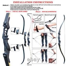 40lb Archery Takedown Recurve Bow & 12 Arrow Hunting Bow SET Training Right Hand