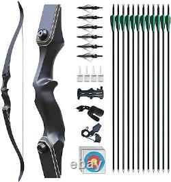 40lb Recurve Bow and Arrow Set for Adult Beginner forOutdoor HuntingTraining
