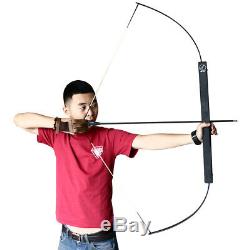 40lbs Archery Folding Recurve Bow Black Hunting Practice RH Take Down Longbow