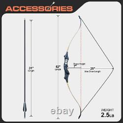 40lbs Archery Hunting 52 Takedown Recurve Bow Right Hand Shoot Outdoor Practice