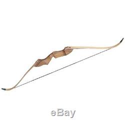 45lbs 60 Archery Takedown Recurve Bow Wooden Hunting Target Longbow Right Hand