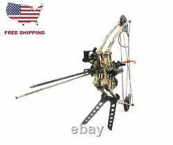 45lbs Pro Archery Triangle Bow Camo/Black Compound Bow Left, Right Hand Hunting
