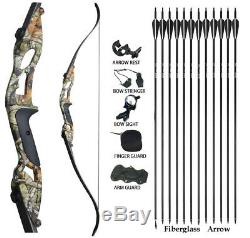 45lbs Takedown Recurve Bow Hunting Arrows Sets Target Right Handed Sports