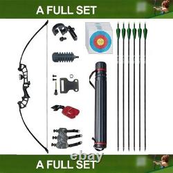 50 40lb Archery Takedown Recurve Bow Right Hand Longbow Kit Beginner Hunting