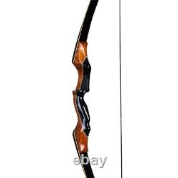 50# Archery 58'' Wood Takedown Recurve Bow Traditional Hunting Laminated Longbow