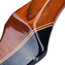 50# Archery 58'' Wood Takedown Recurve Bow Traditional Hunting Laminated Longbow