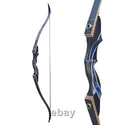50Ib Archery 54 Recurve Bow Kit Wood Riser Right Hand Adult Hunting Practicing