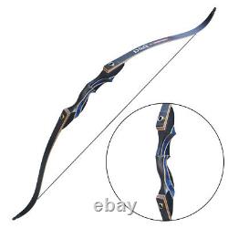 50Ib Recurve Bow Kit Wood Riser Right Hand Adult Hunting Practice Outdoor Sport