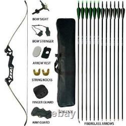50LBS-Archery Hunting Recurve Bow Set Right Handed Sport Outdoor Adult Practice