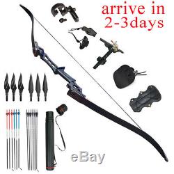 50LBS Archery Recurve Bows Sets 57 Take Down Hunting Target Right Hand Outdoor