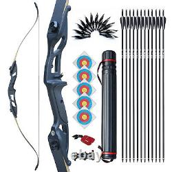50LBS Archery Takedown Bow Set SP500 Arrows Hunting Target Practice Outdoor