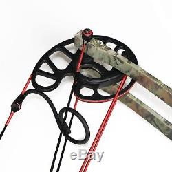 50Lbs Right Handed Camo Archery Compound Bow Set Adult Hunting Arget Shooting