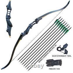 50lb 52 Takedown Recurve Bow Set Right Hand 8PCS Arrows for Archery Hunting