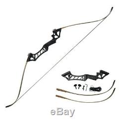 50lb 57 Archery Takedown Recurve Bow Set 12x Arrows Hunting Kit Right Hand