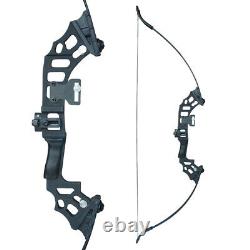 50lb Archery Takedown Recurve Bow Set 12x Arrows Broadheads Right Hand Hunting