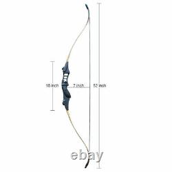 50lb Hunting Takedown Recruve Bow Kit& 8xMix Carbon Arrow Archery Outdoor Target
