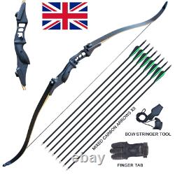 50lb Hunting Takedown Recruve Bow Kit Mixed Carbon Arrows Archery Outdoor Target