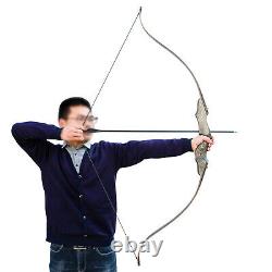 50lb Takedown Recurve Bow Set Right Hand Bow Hunting Practice Longbow Accessary