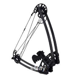 50lb Triangle Compound Bow Archery Hunting Right Left Hand Bow 270 fps Black