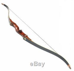 50lb toparchery Takedown Recurve Bow 58 Archery Hunting Wood Longbow Adult