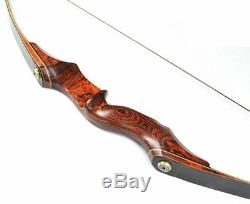 50lb toparchery Takedown Recurve Bow 58 Archery Hunting Wood Longbow Adult