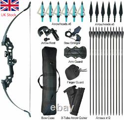 50lbs 52 Archery Takedown Recurve Bow Arrow Set Outdoor Hunting Target UK Stock