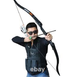 50lbs 56 Toparchery Black Hunting Takedown Recurve Bow Metal Riser Right Hand