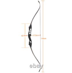 50lbs 56 Toparchery Black Hunting Takedown Recurve Bow Metal Riser Right Hand