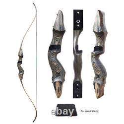 50lbs Archery Takedown Recurve Bow Fiberglass Arrows Set Adult Bow Hunt Shooting