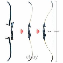50lbs unting Takedown Recruve Bow Kit Mixed Carbon Arrows Archery Outdoor Target