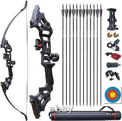 51 Archery Bow 12XArrows Set Recurve Adult Set Training Bow Takedown Beginner