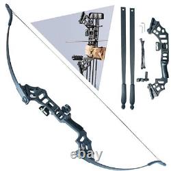 51 Takedown Recurve Bow Kit Fiberglass Arrows Set 50lbs Archery Shoot Hunting