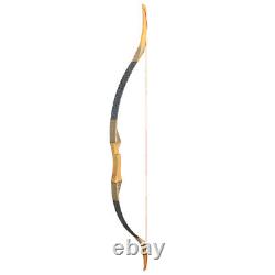 51Traditional Longbow Recurve Horse Archery Hunting Bow 100% Handmade 30-45Lbs