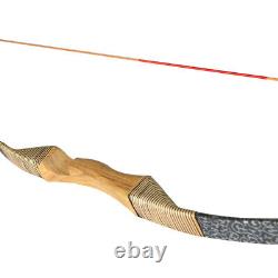 51Traditional Longbow Recurve Horse Archery Hunting Bow 100% Handmade 30-45Lbs