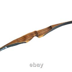 52 Archery Longbow Traditional Wooden 10-30lbs Recurve Practice Bow Hunting