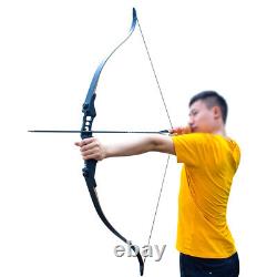 52 Takedown Recurve Bow Kit 40lbs Archery Carbon Arrows Adult Shot RH Hunting