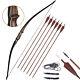 54 20-70lbs Archery Longbow Traditional Recurve Bow&Arrow Hunting Bow Horsebow