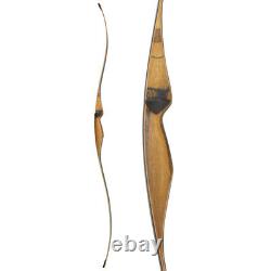 54 Archery Traditional Longbow Wooden One Piece 10-35lbs Recurve Bow Hunting