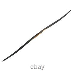 54 Archery Traditional Longbow Wooden One Piece 10-35lbs Recurve Bow Hunting