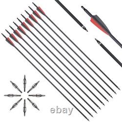 54 Takedown Recurve Bow&Bow Sight&Arrow Rest+12X Arrows Archery Hunting Target