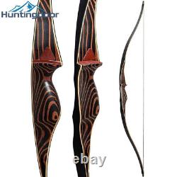 54'' Traditional Longbow Recurve Bow Wooden Archery Hunting Target 20-70lbs