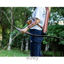 54'' Wooden Recurve Bow Traditional Hunting & Target 20-70lb Archery Longbow RH