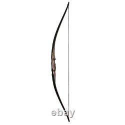 54'' Wooden Recurve Bow Traditional Hunting & Target 20-70lb Archery Longbow RH